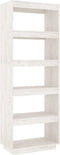 vidaXL - Boekenkast/kamerscherm - 60x35x167 - cm - massief - grenenhout - wit