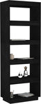 vidaXL - Boekenkast/kamerscherm - 60x35x167 - cm - massief - grenenhout - zwart