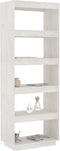 vidaXL - Boekenkast/kamerscherm - 60x35x167 - cm - massief - grenenhout - wit