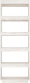 vidaXL - Boekenkast/kamerscherm - 60x35x167 - cm - massief - grenenhout - wit