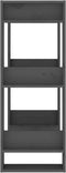 vidaXL - Boekenkast/kamerscherm - 60x35x91 - cm - massief - grenenhout - grijs