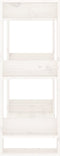 vidaXL - Boekenkast/kamerscherm - 60x35x91 - cm - massief - grenenhout - wit