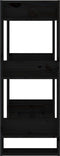 vidaXL - Boekenkast/kamerscherm - 60x35x91 - cm - massief - grenenhout - zwart