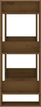 vidaXL - Boekenkast/kamerscherm - 60x35x91 - cm - massief - hout - honingbruin