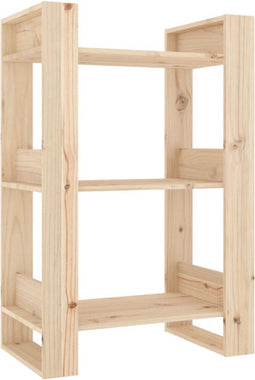 vidaXL - Boekenkast - / - kamerscherm - 60x35x91 - cm - massief - grenenhout