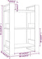 vidaXL - Boekenkast - / - kamerscherm - 60x35x91 - cm - massief - grenenhout