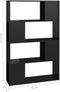 vidaXL - Boekenkast/kamerscherm - 80x24x124,5 - cm - hoogglans - zwart