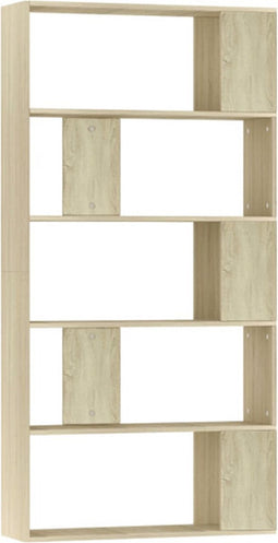 vidaXL - Boekenkast/kamerscherm - 80x24x159 - cm - bewerkt - hout - sonoma - eiken