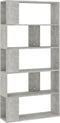 vidaXL - Boekenkast/kamerscherm - 80x24x159 - cm - bewerkt - hout - betongrijs