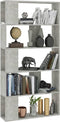 vidaXL - Boekenkast/kamerscherm - 80x24x159 - cm - bewerkt - hout - betongrijs