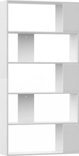 vidaXL - Boekenkast - / - kamerscherm - 80x24x159 - cm - bewerkt - hout - wit