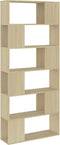 vidaXL - Boekenkast/kamerscherm - 80x24x186 - cm - bewerkt - hout - sonoma - eiken