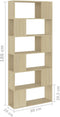 vidaXL - Boekenkast/kamerscherm - 80x24x186 - cm - bewerkt - hout - sonoma - eiken
