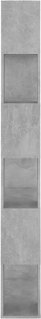 vidaXL - Boekenkast/kamerscherm - 80x24x186 - cm - bewerkt - hout - betongrijs
