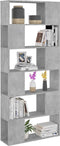vidaXL - Boekenkast/kamerscherm - 80x24x186 - cm - bewerkt - hout - betongrijs