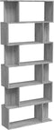 vidaXL - Boekenkast/kamerscherm - 80x24x192 - cm - bewerkt - hout - grijs - sonoma
