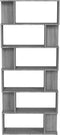 vidaXL - Boekenkast/kamerscherm - 80x24x192 - cm - bewerkt - hout - grijs - sonoma