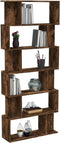 vidaXL - Boekenkast/kamerscherm - 80x24x192 - cm - bewerkt - hout - gerookt - eiken