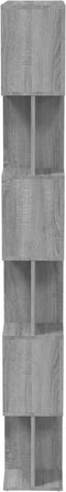 vidaXL - Boekenkast/kamerscherm - 80x24x192 - cm - bewerkt - hout - grijs - sonoma