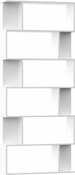 vidaXL - Boekenkast - / - kamerscherm - 80x24x192 - cm - bewerkt - hout - wit