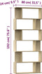 vidaXL - Boekenkast - / - kamerscherm - 80x24x192 - cm - bewerkt - hout - sonoma - eiken