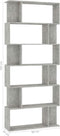 vidaXL - Boekenkast - / - kamerscherm - 80x24x192 - cm - bewerkt - hout - betongrijs