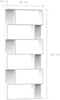 vidaXL - Boekenkast - / - kamerscherm - 80x24x192 - cm - bewerkt - hout - wit