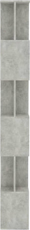 vidaXL - Boekenkast - / - kamerscherm - 80x24x192 - cm - bewerkt - hout - betongrijs