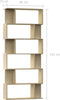 vidaXL - Boekenkast - / - kamerscherm - 80x24x192 - cm - bewerkt - hout - sonoma - eiken