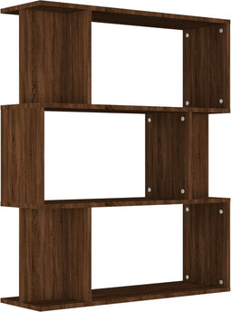 vidaXL - Boekenkast - / - kamerscherm - 80x24x96 - cm - bewerkt - hout - bruineiken
