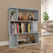 vidaXL - Boekenkast - / - kamerscherm - 80x24x96 - cm - bewerkt - hout - grijs - sonoma