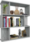 vidaXL - Boekenkast - / - kamerscherm - 80x24x96 - cm - bewerkt - hout - grijs - sonoma