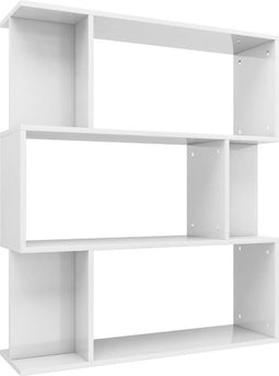 vidaXL - Boekenkast/kamerscherm - 80x24x96 - cm - hoogglans - wit