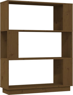 vidaXL - Boekenkast/kamerscherm - 80x25x101 - cm - massief - hout - honingbruin