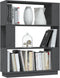 vidaXL - Boekenkast/kamerscherm - 80x25x101 - cm - massief - grenenhout - grijs