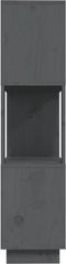 vidaXL - Boekenkast/kamerscherm - 80x25x101 - cm - massief - grenenhout - grijs