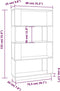 vidaXL - Boekenkast/kamerscherm - 80x25x132 - cm - massief - grenenhout
