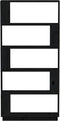 vidaXL - Boekenkast/kamerscherm - 80x25x163,5 - cm - massief - grenenhout - zwart