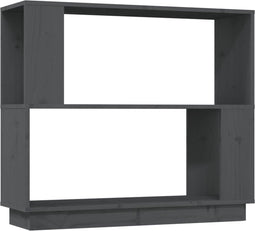 vidaXL - Boekenkast/kamerscherm - 80x25x70 - cm - massief - grenenhout - grijs