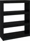 vidaXL - Boekenkast/kamerscherm - 80x30x103,5 - cm - massief - grenenhout - zwart