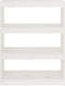 vidaXL - Boekenkast/kamerscherm - 80x30x103,5 - cm - massief - grenenhout - wit