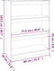 vidaXL - Boekenkast/kamerscherm - 80x30x103,5 - cm - massief - grenenhout - grijs
