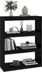 vidaXL - Boekenkast/kamerscherm - 80x30x103,5 - cm - massief - grenenhout - zwart
