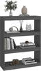 vidaXL - Boekenkast/kamerscherm - 80x30x103,5 - cm - massief - grenenhout - grijs