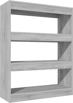vidaXL - Boekenkast/kamerscherm - 80x30x103 - cm - bewerkt - hout - grijs - sonoma