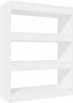 vidaXL - Boekenkast/kamerscherm - 80x30x103 - cm - bewerkt - hout - hoogglans - wit