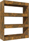 vidaXL - Boekenkast/kamerscherm - 80x30x103 - cm - bewerkt - hout - gerookt - eiken
