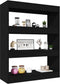 vidaXL - Boekenkast/kamerscherm - 80x30x103 - cm - bewerkt - hout - zwart
