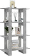 vidaXL - Boekenkast/kamerscherm - 80x30x123,5 - cm - betongrijs