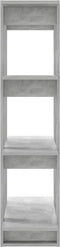 vidaXL - Boekenkast/kamerscherm - 80x30x123,5 - cm - betongrijs